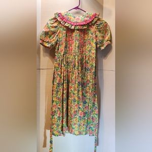 Sokel Park Floral Collared Tie Back Dress